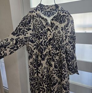 Zara Floral Patterned Long Sleeve Dress